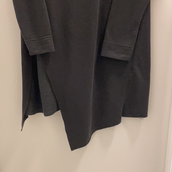 ZARA black asymmetrical hem long sleeve - Picture 2 of 3